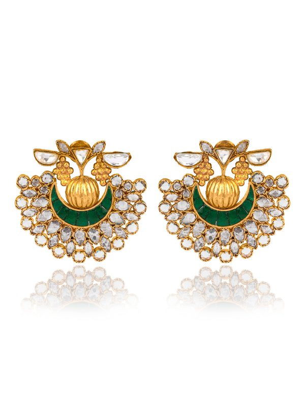 925 Sterling Silver Gold Plated Chaandbali