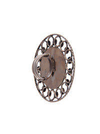 Silver Round Adjustable Ring view 5