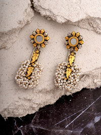 925 Sterling Silver Two Tone Twin Peacock Fusion Earringss view 3