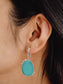 Blue Topaz Modern Dangler Earrings