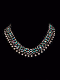 Silver Turquoise Classic Necklace view 4