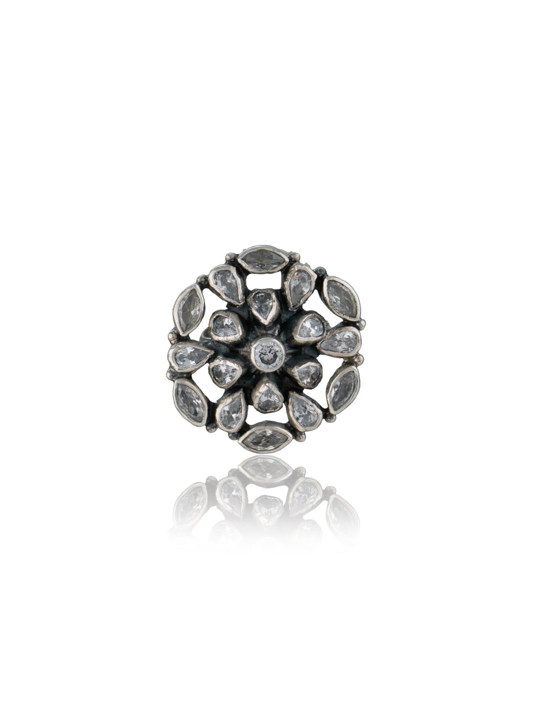 Everyday Wear Kundan Adjustable Ring view 2