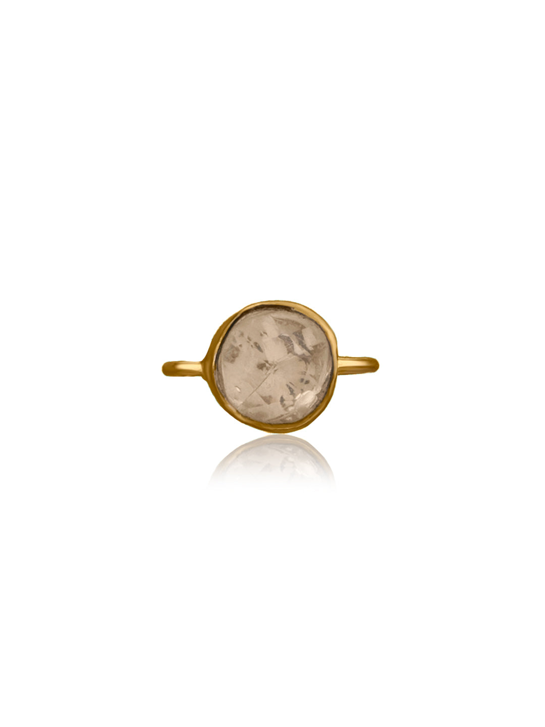 Moissanite Gold Plated Everyday Ring view 1