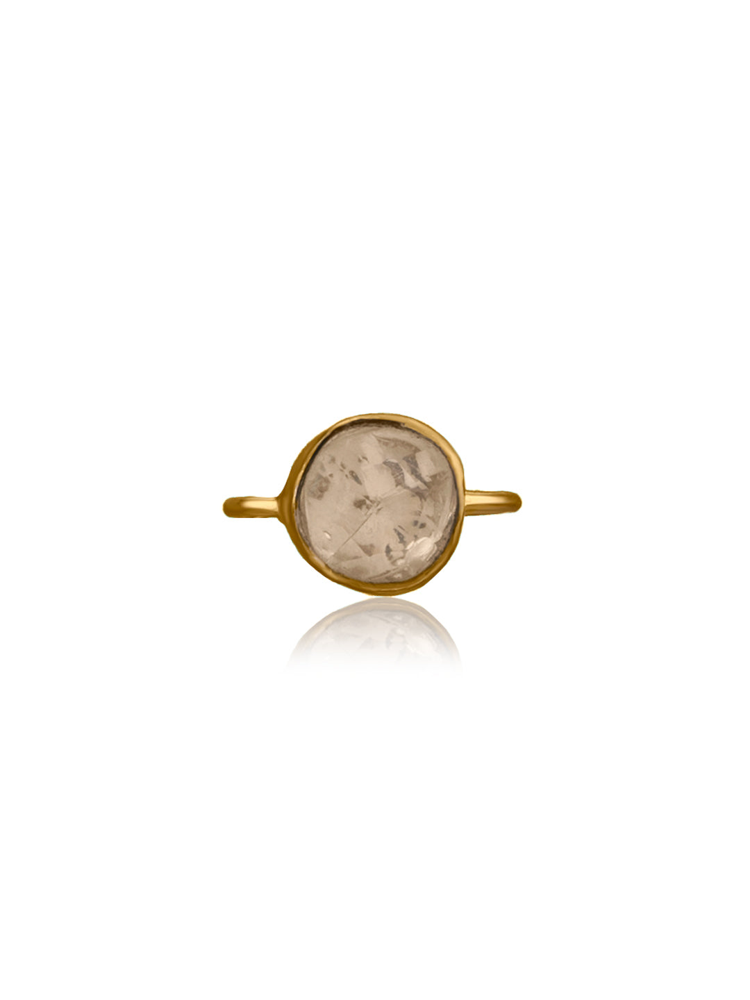 Moissanite Gold Plated Everyday Ring
