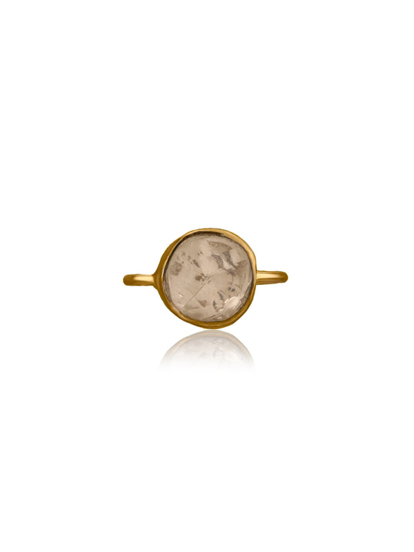Moissanite Gold Plated Everyday Ring