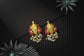 Silver Gold Plated Peacock Earrings with Kundan and Ruby - Neeta Boochra Jewellery