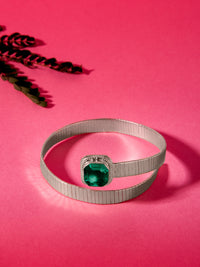 Aurora Emerald Loop Bangle view 2