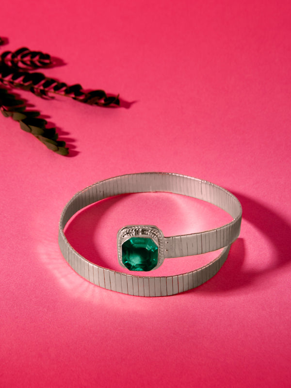 Aurora Emerald Loop Bangle alternate
