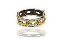 925 Silver Two Tone Fish Design Bangle view 1