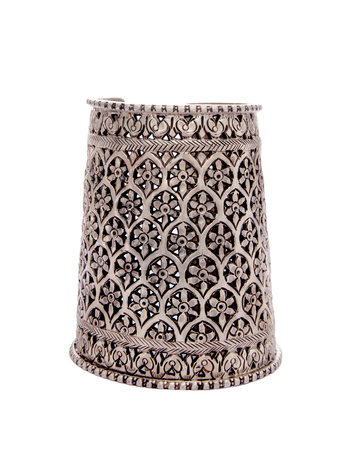 Silver Chitai Big Bangle view 4