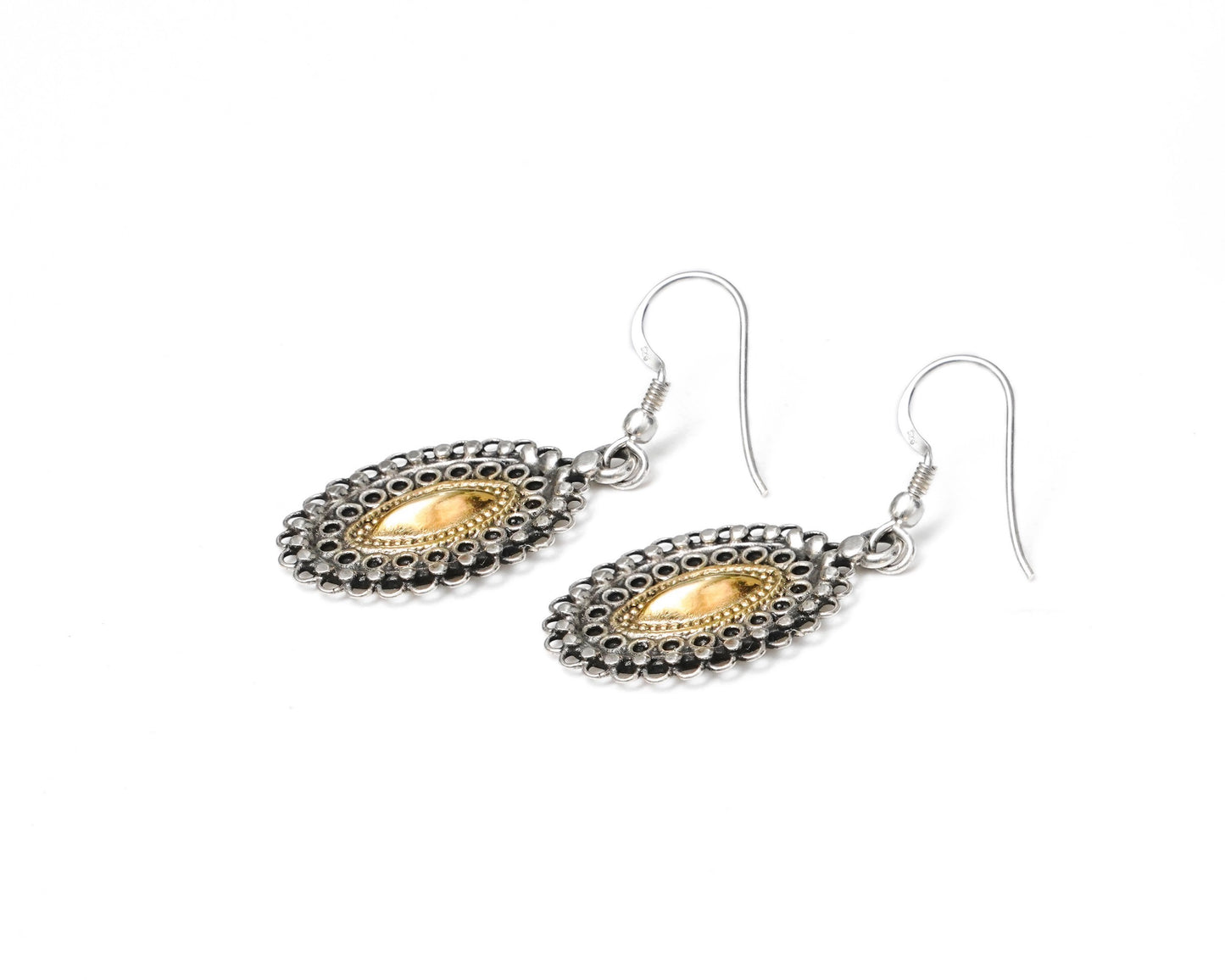 925 Silver Lightweight Dangler Earrings - Neeta Boochra Jewellery