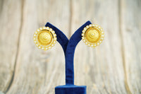 925 Silver Gold Plated Big Kundan Earrings view 4