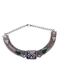 Silver Statement Blue Lapis Fusion Necklace view 5