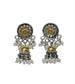 925 Silver Two Tone Mini Jhumki Earrings - Neeta Boochra Jewellery