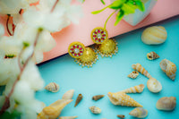925 Silver Gold Plated Silver and Red Kundan Jhumki Earrings view 3