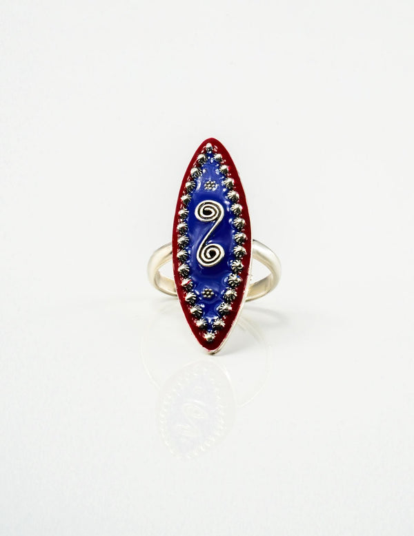 Myriad Blue and Red Long Ring