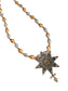 925 Sterling Silver Two Tone 22K Gold Plated Dholki Necklace With Star Design
