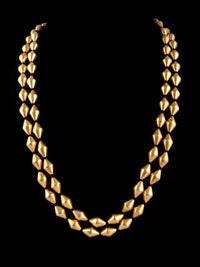 925 Sterling Silver Gold Double Layered Dholki Necklace (Size – Big) view 6