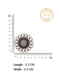 Silver Round Adjustable Ring view 4
