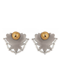 925 Sterling Silver Navratan Kundan Stud Earrings view 5