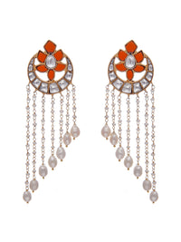 Svarnam Festive Chaandbali with Pearl Drop view 4