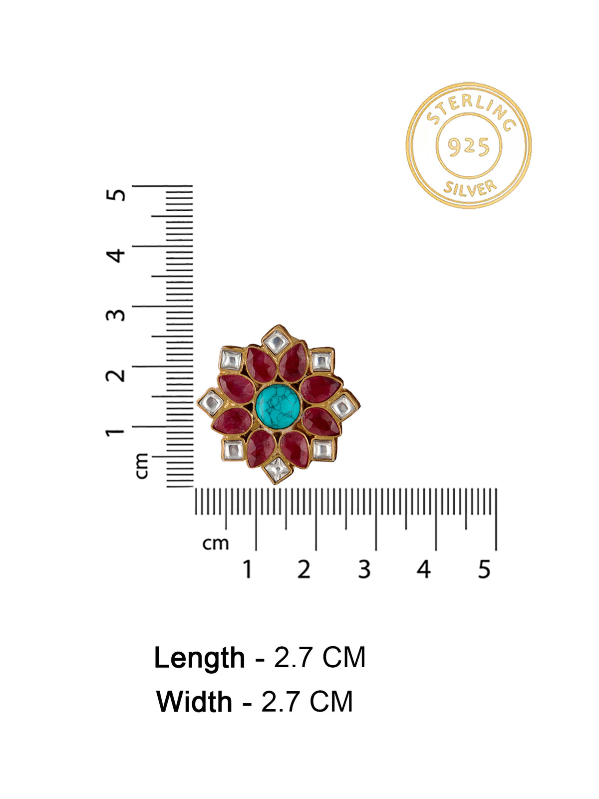 Turquoise Ruby Bliss Studs view 4