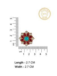 Turquoise Ruby Bliss Studs view 4
