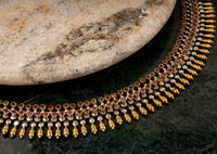 925 Sterling Silver Two Tone Necklace with Red Garnet view 3
