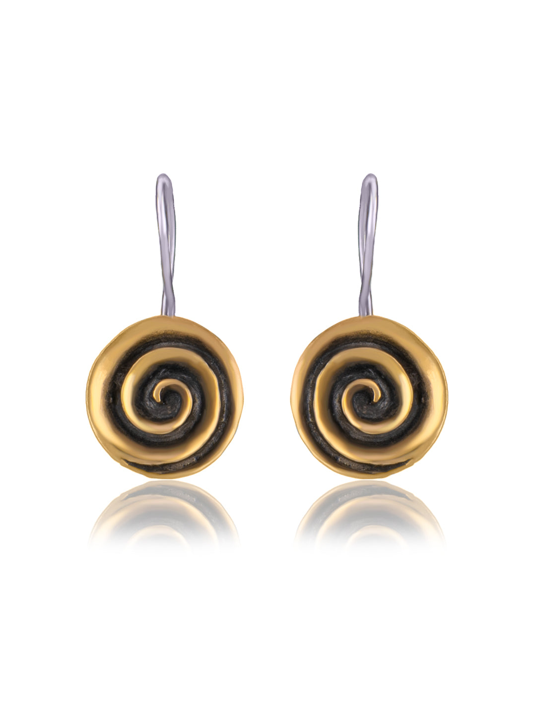 Small Gold Plated Floral Danglers view 1