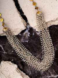 925 Sterling Silver Double Jhumki Pearl Necklace view 3