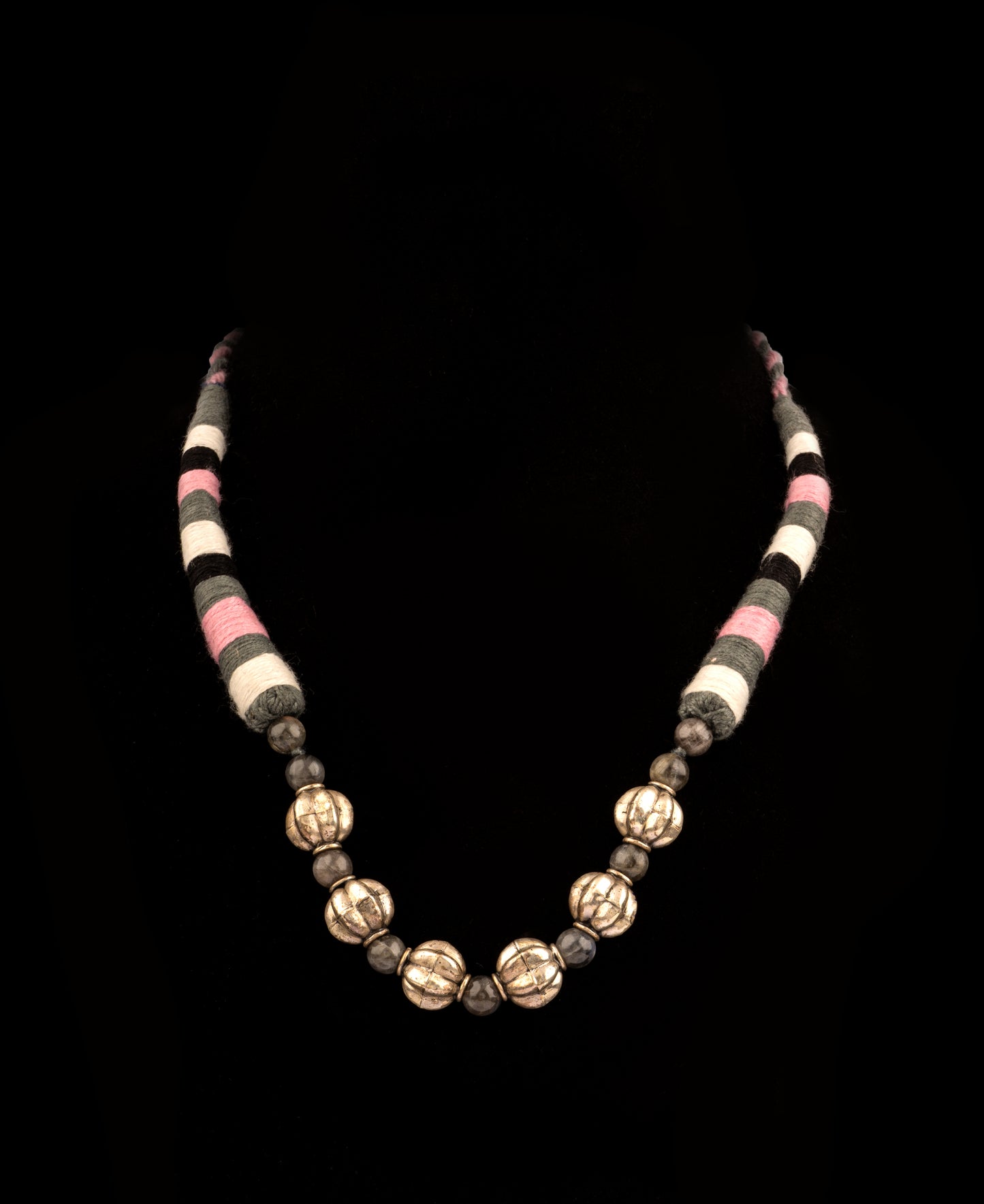925 Sterling Silver Multicolored Beaded Necklace