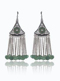 NB Signature Kundan Motif Dangler Earrings view 1