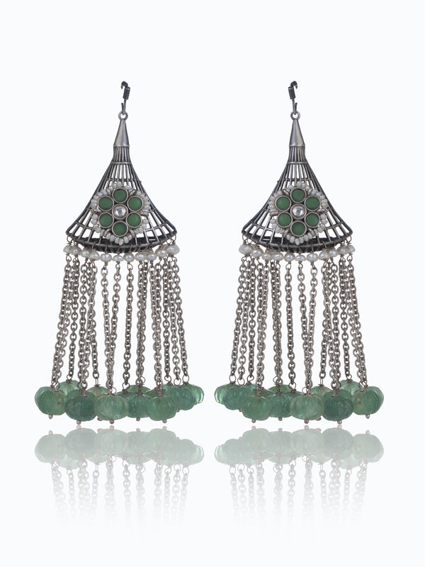 NB Signature Kundan Motif Dangler Earrings