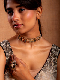 Silver Fine Glass Choker Necklace view 4