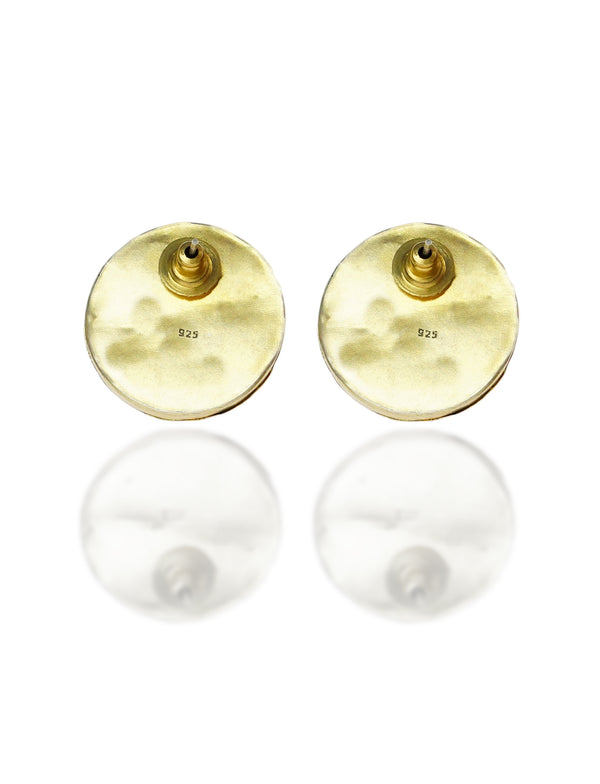 925 Silver Gold Plated Turquoise Flower Studs alternate