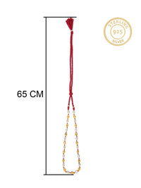 925 Sterling Silver Two Tone Big Dholki Necklace view 4
