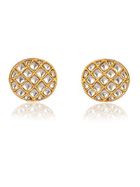925 Sterling Silver Signature Kundan Studs view 1