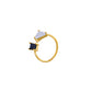 925 Silver Gold Plated Triangle Ring - Neeta Boochra Jewellery