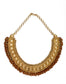 925 Sterling Silver Gold Plated Statement Necklace
