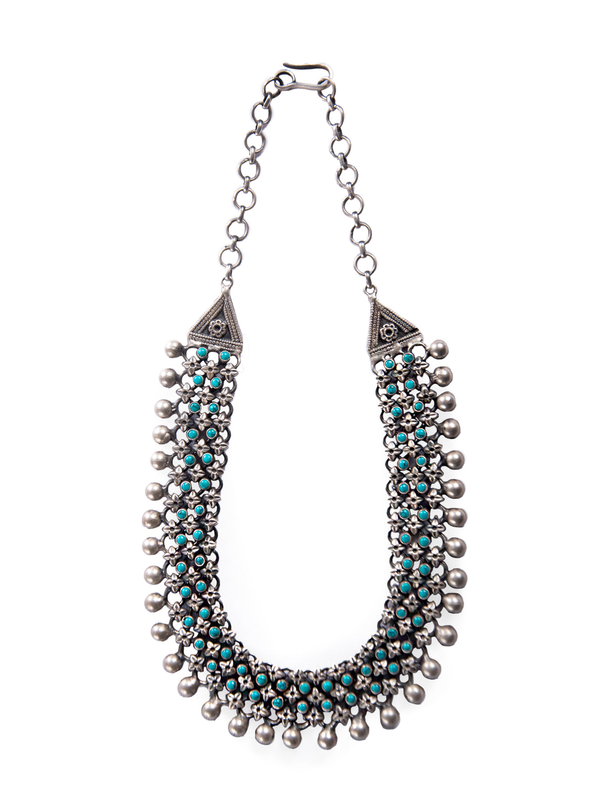 Silver Turquoise Classic Necklace view 5