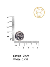 Silver Round Chitai Studs view 4