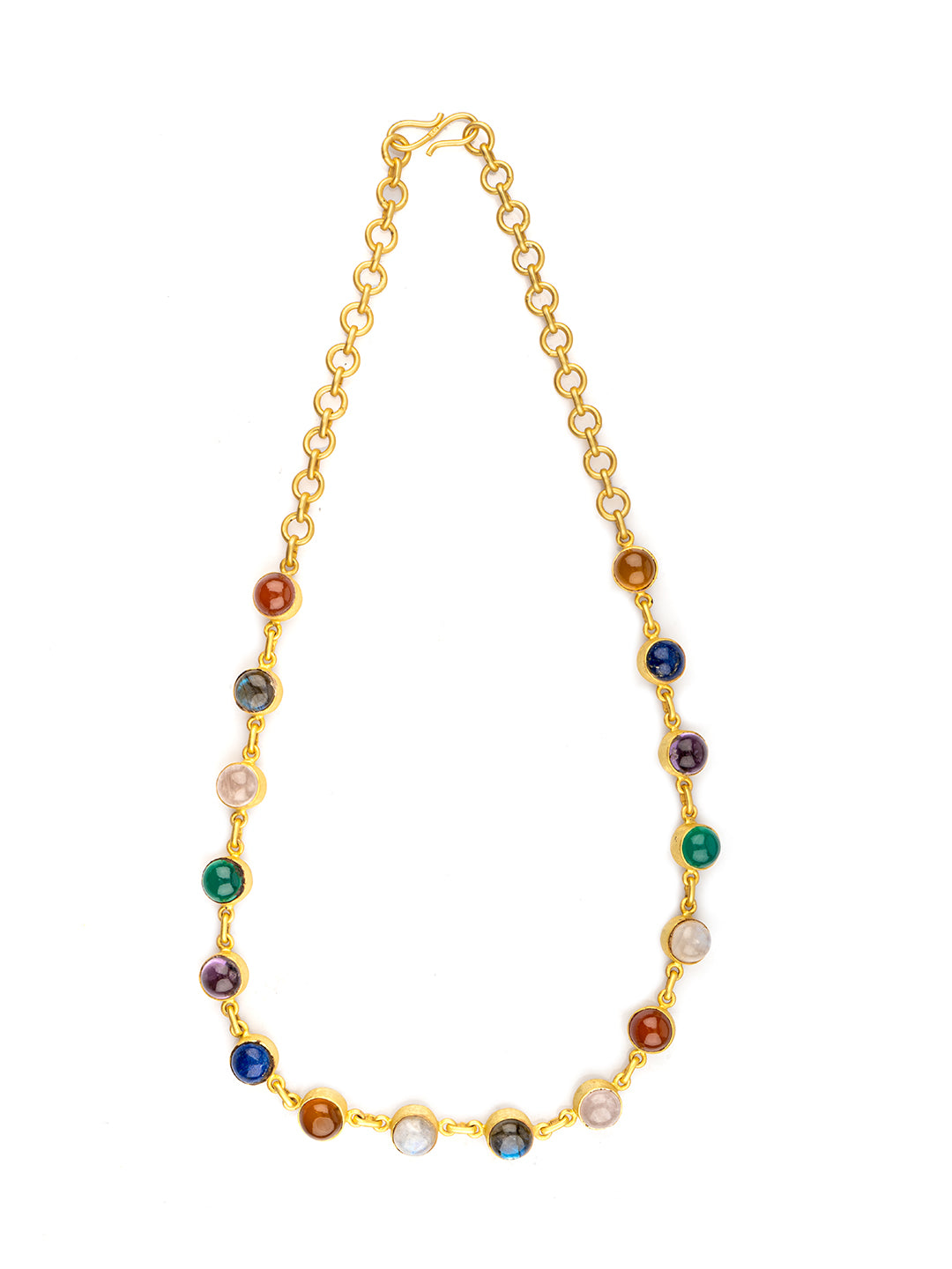 Multicolored Gold Plated Necklace view 1