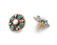925 Sterling Silver Studs with Turquoise Gemstone view 2
