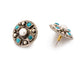 925 Sterling Silver Studs with Turquoise Gemstone