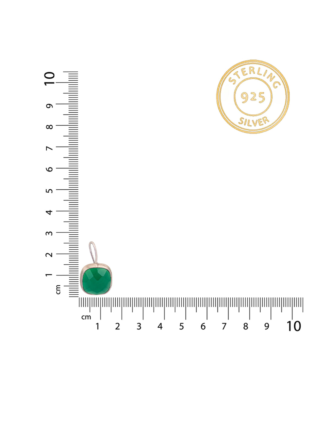 Green Onyx Dangler Earrings view 3
