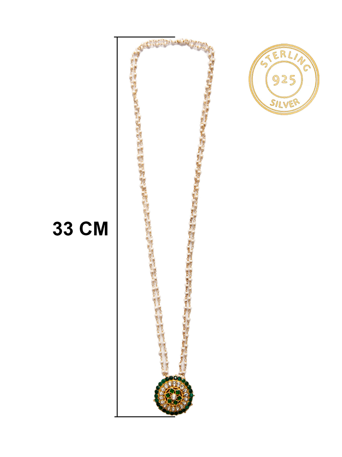 Kundan Pearl Onyx Necklace: A Perfect Blend of Elegance and Style view 5