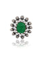 Pearl Green Carved Stone Adjustable Ring