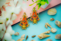 925 Silver Gold Plated Multistone Kundan Earrings view 3