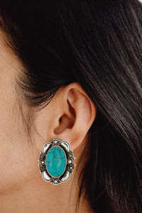 925 Sterling Silver Turquoise Studs view 3