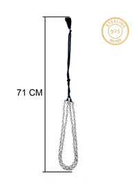 925 Sterling Silver Double Layered Dholki (Size : Small) Necklace view 4